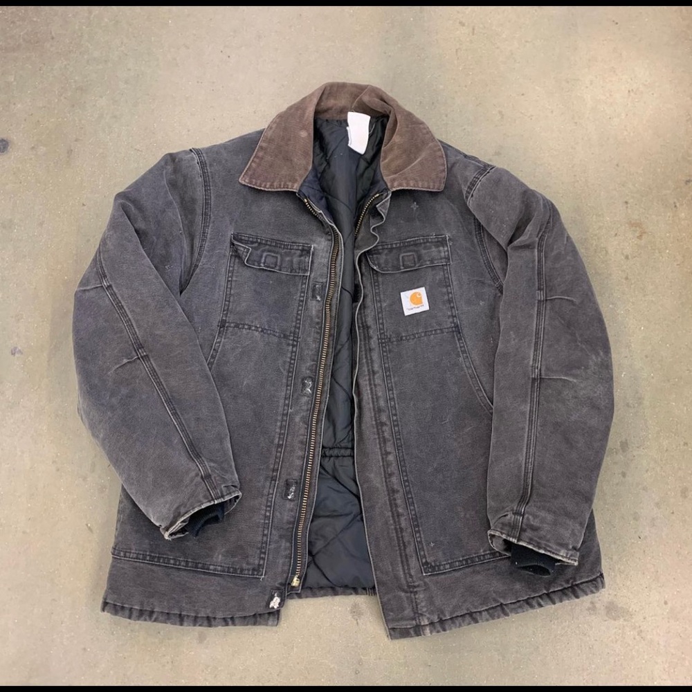 Vintage Carhartt Distressed Jacket Mens L Distressed PERFECT FADE / LOOK